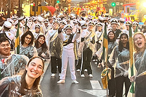 Mustang Band in the 2023 parade