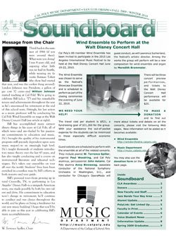 cover of 2009 fall newsletter