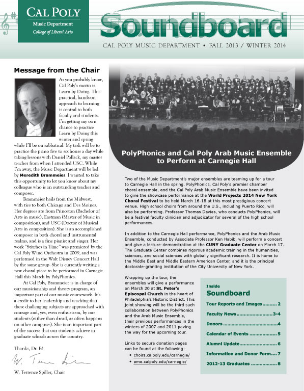 cover of 2013 fall newsletter