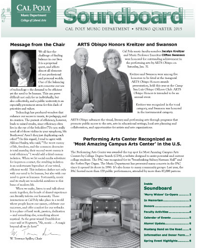 cover of 2015 spring newsletter